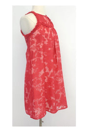 Current Boutique-Christopher Deane - Red Floral Print Lace Dress Sz XS