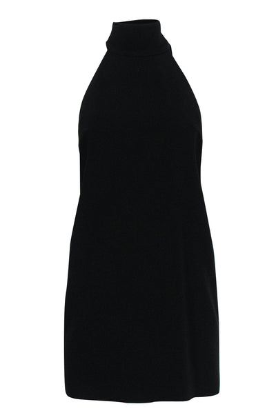Current Boutique-Cinq a Sept - Black Halter Tie-Back "Faye" Dress w/ Tassels Sz XS