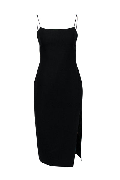 Current Boutique-Cinq a Sept - Black Strappy Bodycon Dress w/ Slit Sz 6
