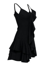 Current Boutique-Cinq a Sept - Black "Zahara" Ruffle Sleeveless Mini Dress Sz 4