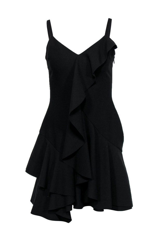 Current Boutique-Cinq a Sept - Black "Zahara" Ruffle Sleeveless Mini Dress Sz 4