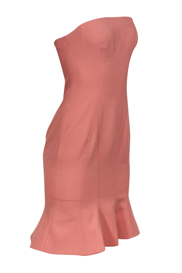 Current Boutique-Cinq a Sept - Blush Pink Strapless Mermaid Midi Dress Sz XS