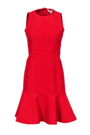 Current Boutique-Cinq a Sept - Red Sleeveless Cocktail Dress w/ Peplum Sz 10