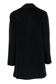 Current Boutique-Cinzia Rocca - Black Wool Wide Collared Overcoat Sz 6