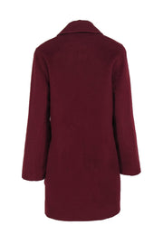Current Boutique-Cinzia Rocca - Burgundy Long Wool Peacoat Sz 6