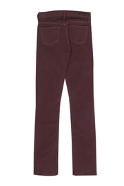Current Boutique-Citizens of Humanity - Burgundy Straight Leg Low Rise "Ava" Jeans Sz 25