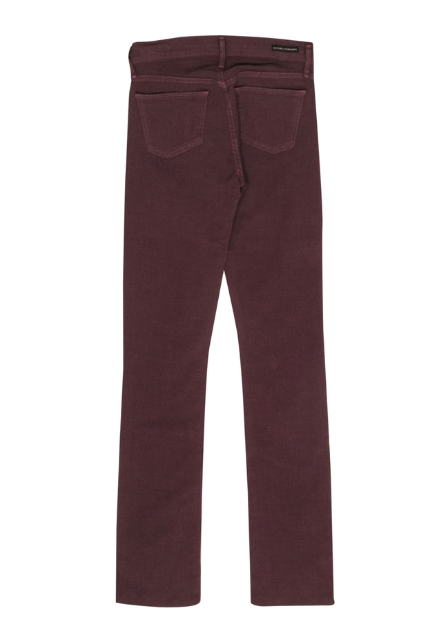 Current Boutique-Citizens of Humanity - Burgundy Straight Leg Low Rise "Ava" Jeans Sz 25