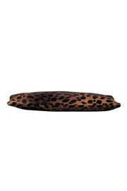 Current Boutique-Clare V. - Black & Brown Ponyhair Leopard Spotted Zipper Pouch
