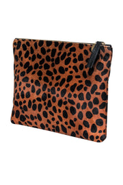 Current Boutique-Clare Vivier - Ponyhair Leopard Zip Clutch