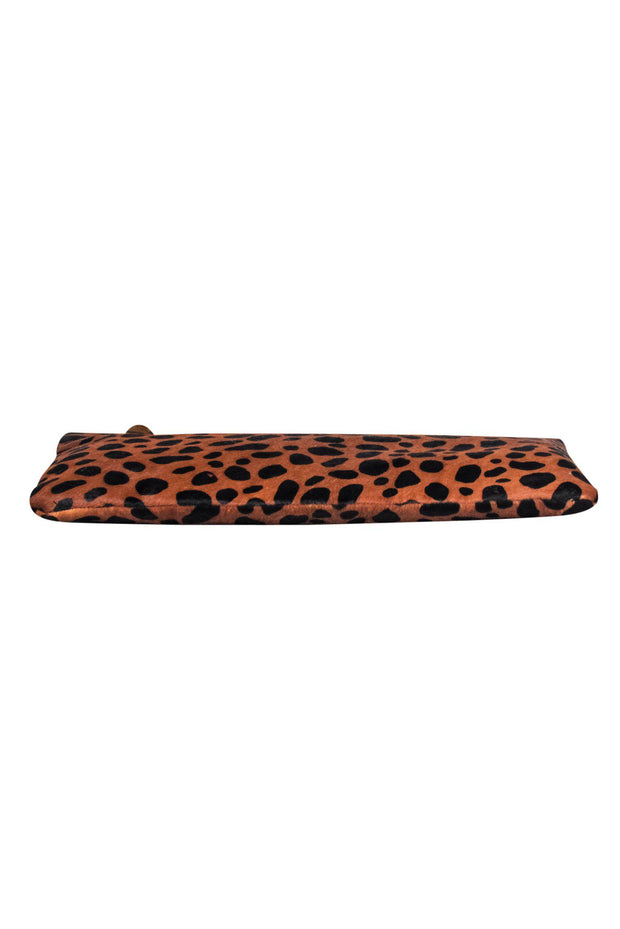 Current Boutique-Clare Vivier - Ponyhair Leopard Zip Clutch