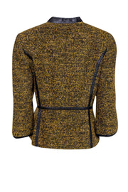 Current Boutique-Classiques Entier - Mustard Yellow Tweed Zip Up Jacket Sz L