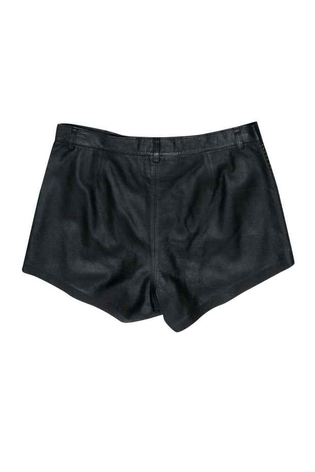 Current Boutique-Cleobella - Black Leather Shorts w/ Studded Trim Sz S