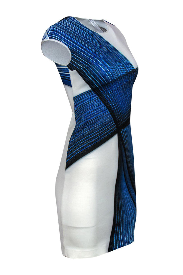 Current Boutique-Clover Canyon - Blue & White Printed Sheath Dress Sz XS
