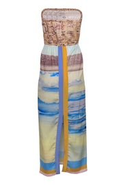 Current Boutique-Clover Canyon - Multicolor Multi-Print Strapless Maxi Dress Sz S