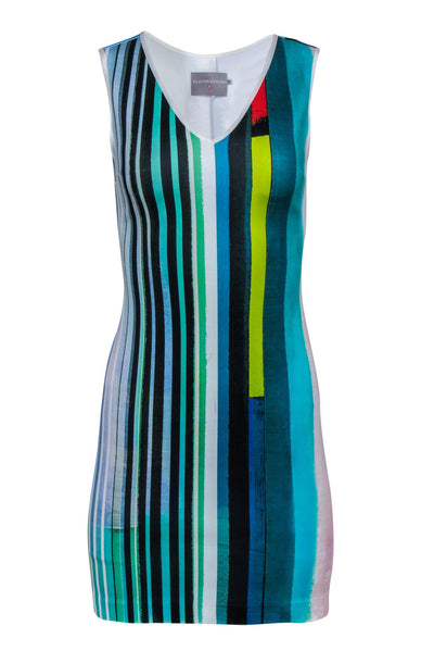 Current Boutique-Clover Canyon - Multicolor Striped Sleeveless Bodycon Dress Sz XS