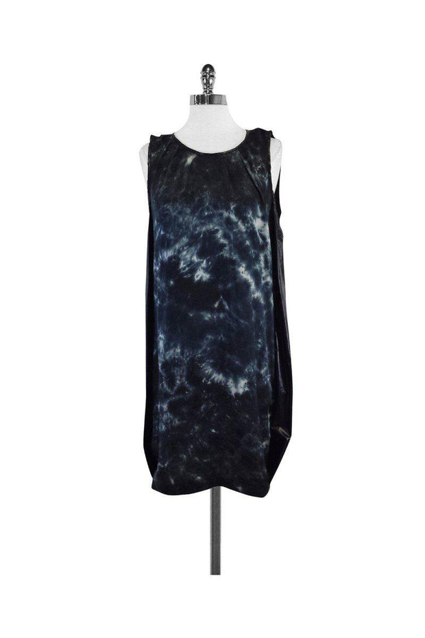 Current Boutique-Clu - Black & Blue Mixed Media Dress Sz S