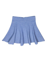Current Boutique-Club Monaco - Baby Blue Wool Blend Flared Miniskirt Sz M