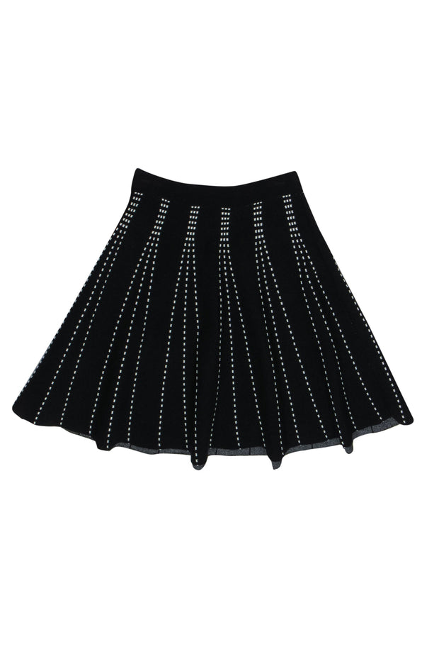 Current Boutique-Club Monaco - Black & White Knit "Plunetta" Circle Skirt Sz XS