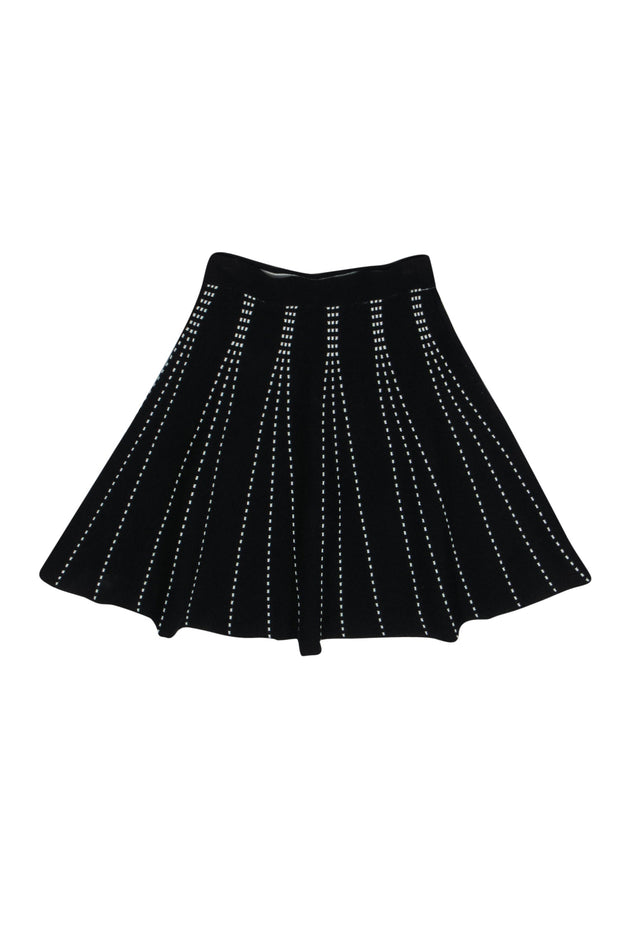 Current Boutique-Club Monaco - Black & White Knit "Plunetta" Circle Skirt Sz XS