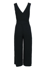 Current Boutique-Club Monaco - Black Wide-Legged "Akinya" Belted Jumpsuit Sz 2