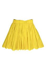 Current Boutique-Club Monaco - Bright Yellow Pleated A-Line Skirt Sz XS