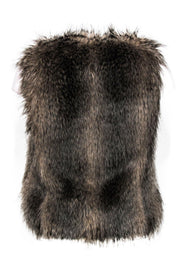 Current Boutique-Club Monaco - Brown Faux Fur Open Vest Sz XS