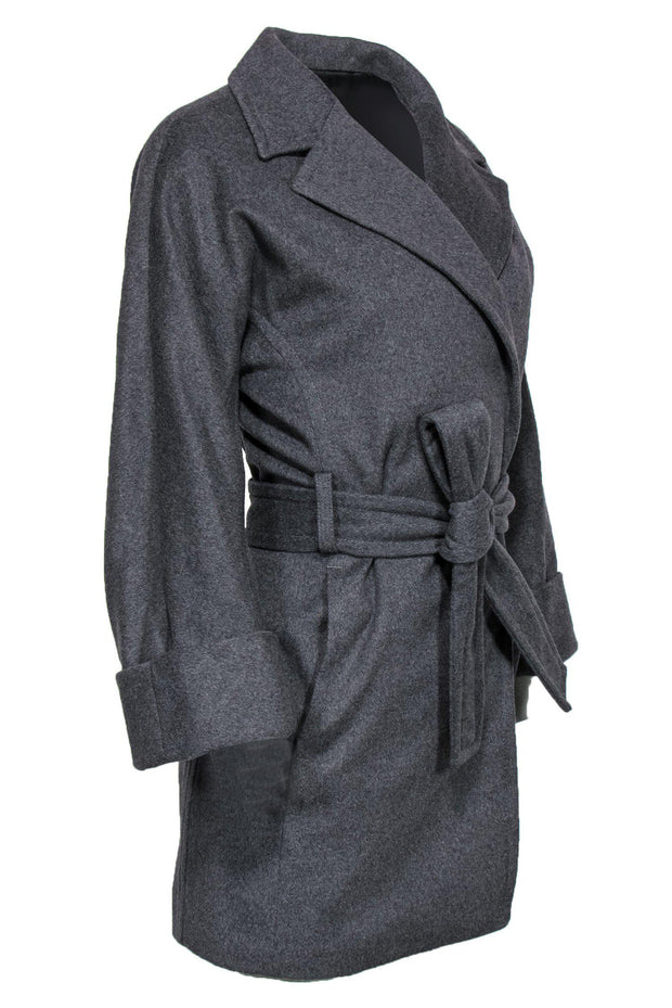 Current Boutique-Club Monaco - Grey Long Wool Blend Coat Sz XS