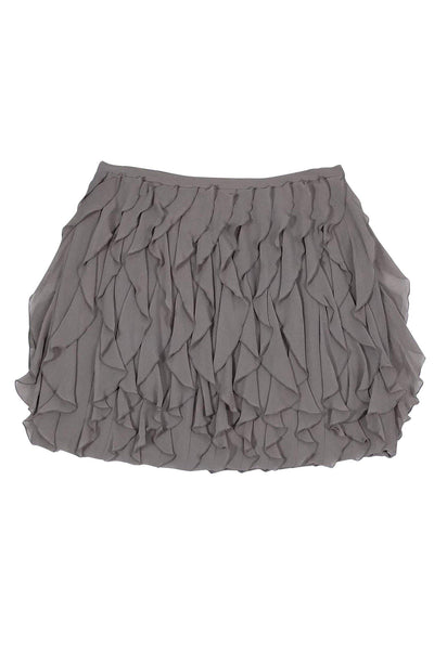 Current Boutique-Club Monaco - Grey Ruffle Miniskirt Sz 8
