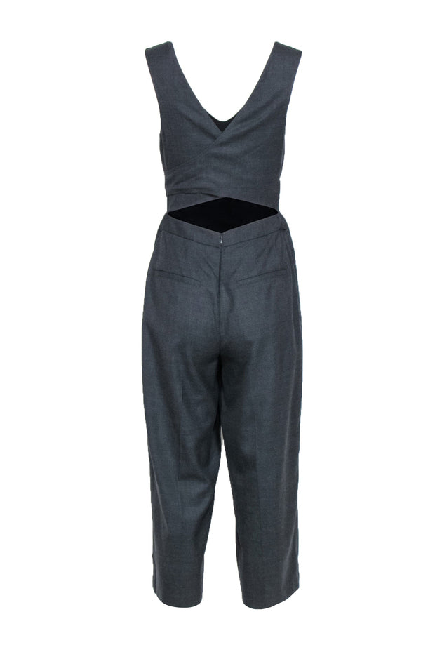 Current Boutique-Club Monaco - Grey Wool Blend Wide Leg Jumpsuit Sz 6