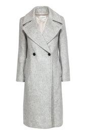 Current Boutique-Club Monaco - Light Grey Double Breasted Longline Wool "Daylina" Coat Sz M