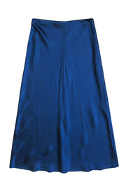 Current Boutique-Club Monaco - Midnight Blue Satin Maxi Slip Skirt Sz 8