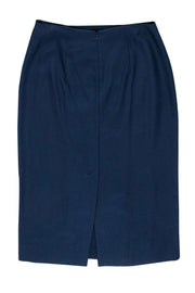 Current Boutique-Club Monaco - Navy Button-Front Midi Skirt Sz 12