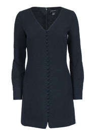 Current Boutique-Club Monaco - Navy Long Sleeve Button Front Dress Sz 0