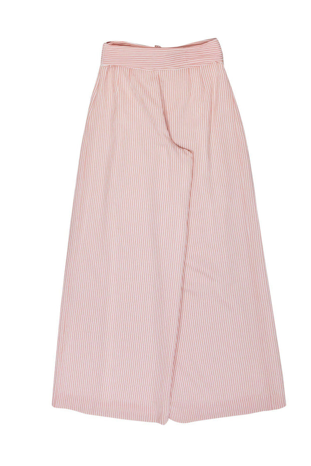 Current Boutique-Club Monaco - Pink & White Striped High Waisted Flared “Bryanna” Pants Sz 4