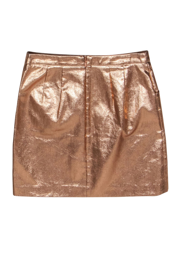 Current Boutique-Club Monaco - Rose Gold Metallic Miniskirt Sz 2
