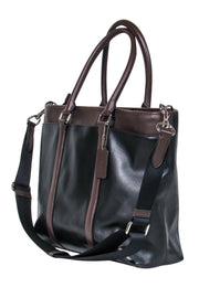 Current Boutique-Coach - Black & Brown Large Leather Tote Bag