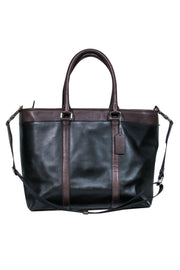Current Boutique-Coach - Black & Brown Large Leather Tote Bag