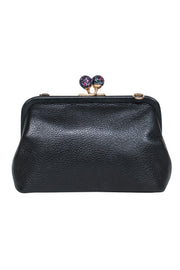 Current Boutique-Coach - Black Coin Purse-Style Crossbody Bag w/ Glitter Snap