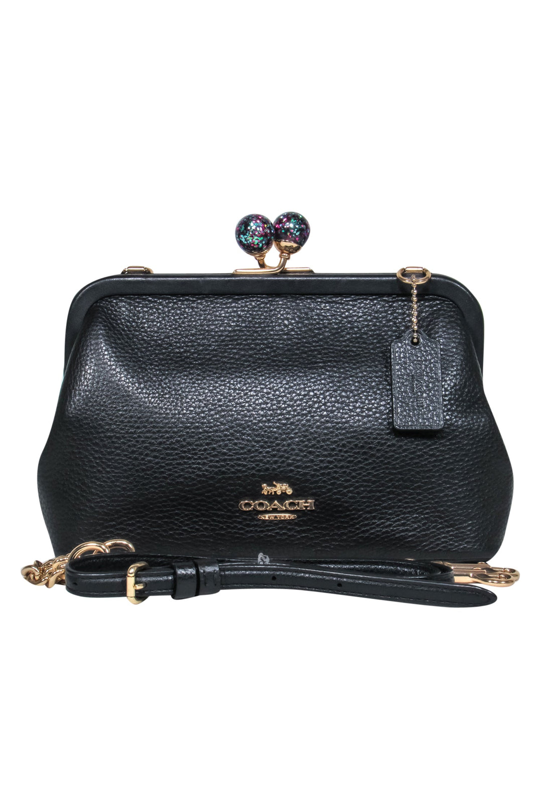 Coach coin purse black sale