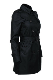 Current Boutique-Coach - Black Double Breasted Belted Trench Coat Sz XS