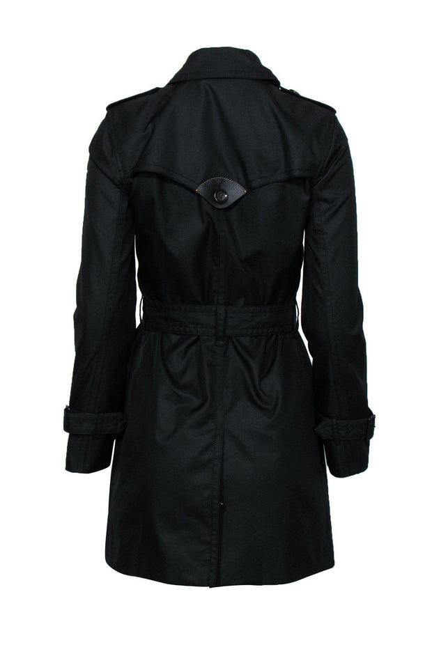 Current Boutique-Coach - Black Double Breasted Belted Trench Coat Sz XS