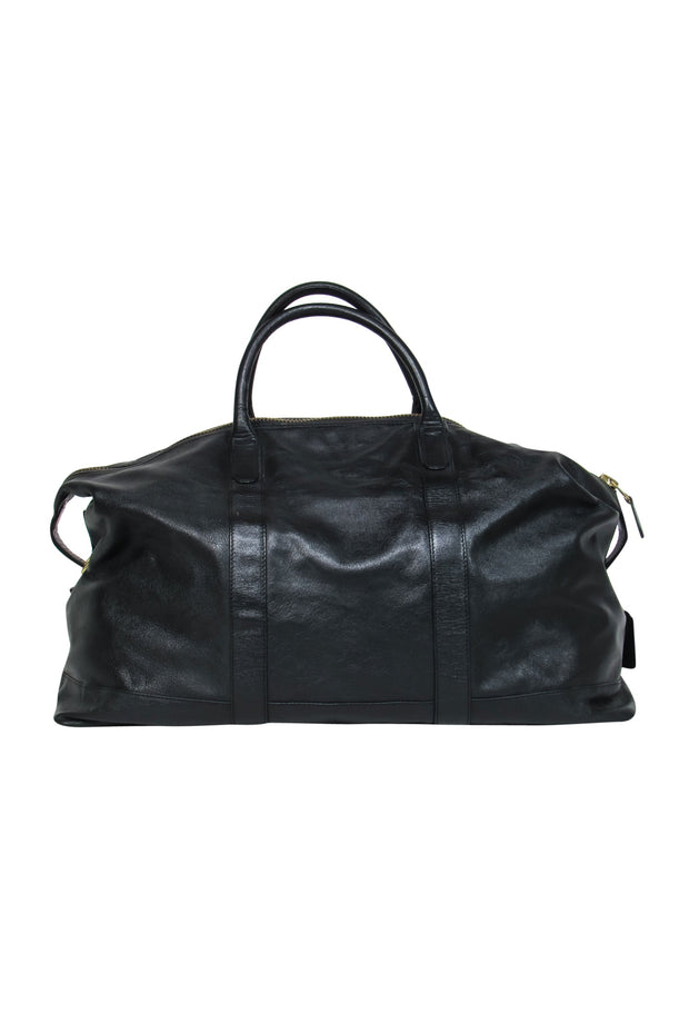 Current Boutique-Coach - Black Leather Bowler-Style Convertible Luggage Bag