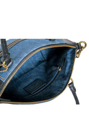 Current Boutique-Coach - Black Leather & Denim Convertible "Kelsey" Bag