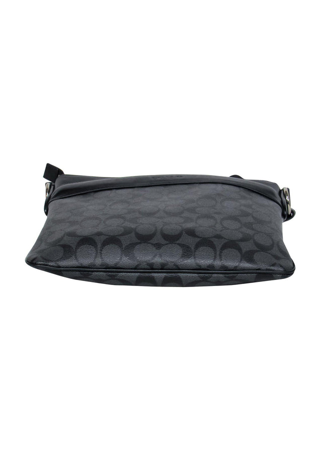 Current Boutique-Coach - Black Leather Logo Long Crossbody Bag
