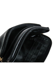 Current Boutique-Coach - Black Leather Mini Zippered Wristlet