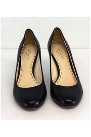 Current Boutique-Coach - Black Leather Round Toe Heels Sz 5.5