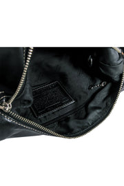 Current Boutique-Coach - Black Leather Shoulder Bag w/ White Stitching
