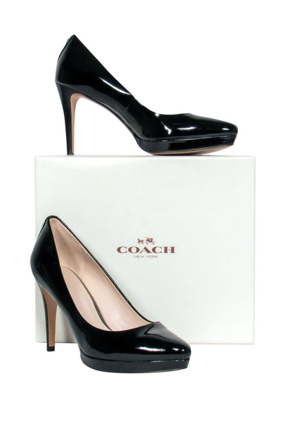 Current Boutique-Coach - Black Patent Leather "Giovanna" Pumps Sz 8