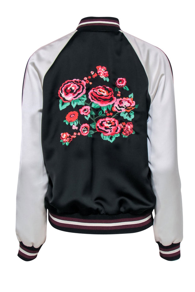 COACH OUTLET®  Reversible Signature Souvenir Jacket With Floral Embroidery