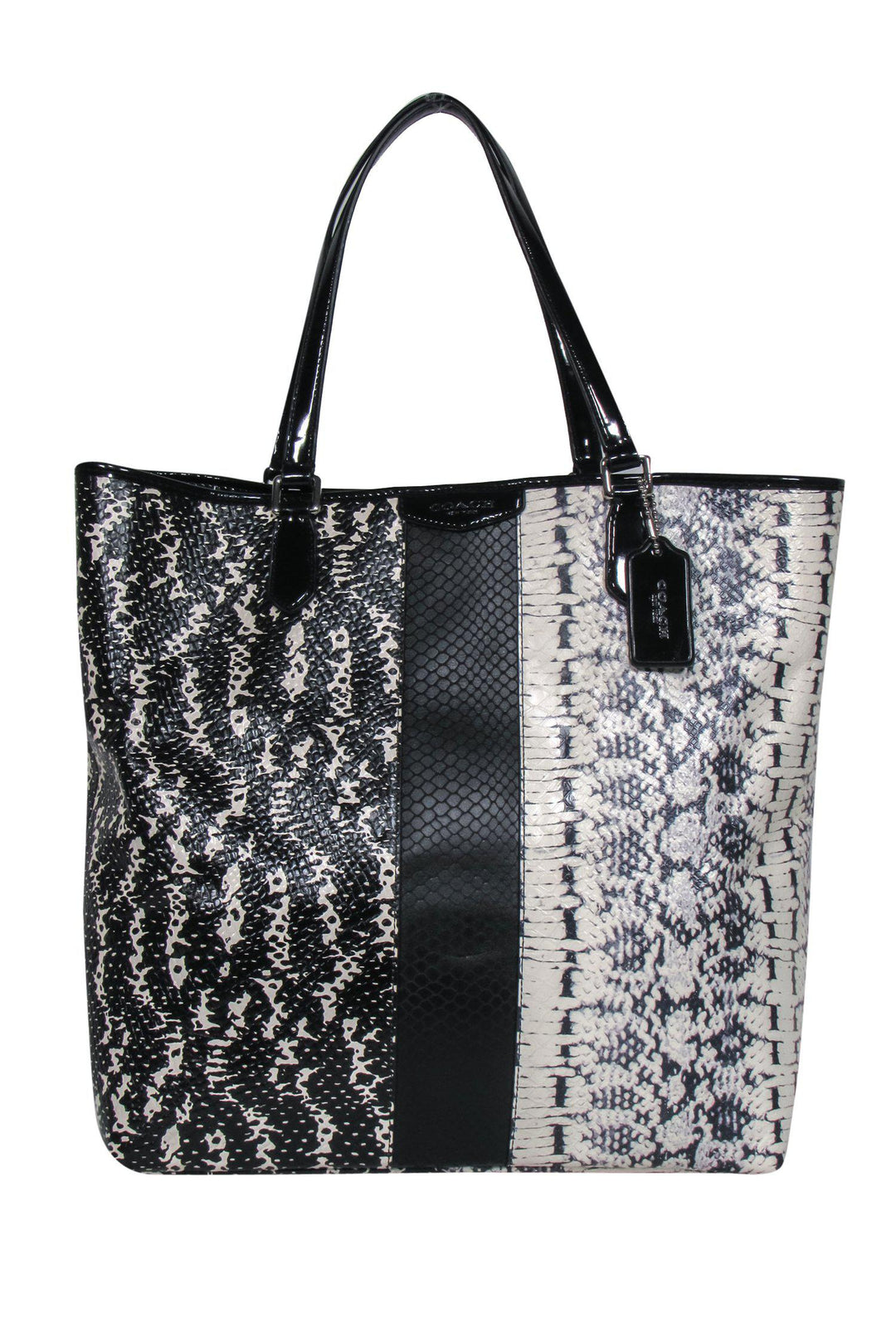 Coach outlet Classic black and white tote